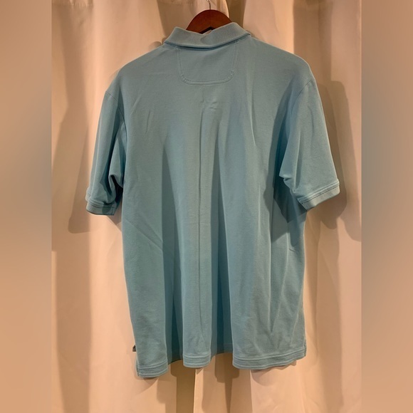 Tommy Bahama Mens Polo Shirt Blue Size Large Short Sleeve Pima Cotton ‎ Blend - Picture 4 of 4